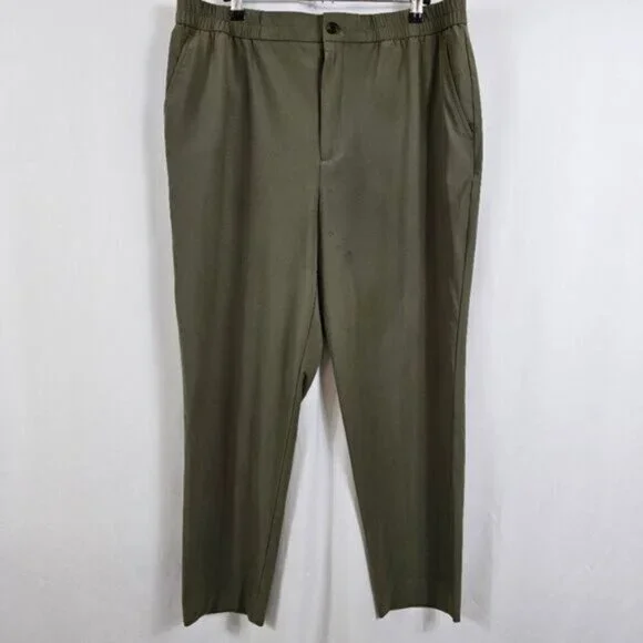 Banana Republic Lightweight Pants In Olive Green - Size L - Picture 1 of 8